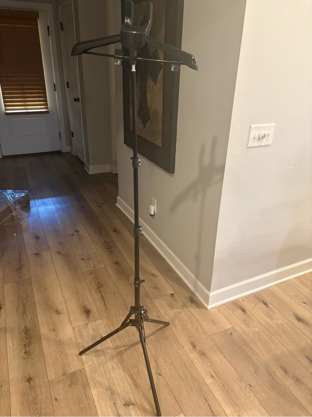 Adjustable Black Garment Steamer/Clothes Rack Stand